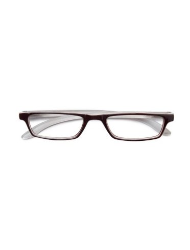 Twins silver trendy occhiale premontato marrone/bianco +1,00