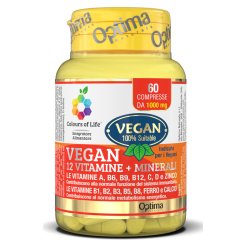 Colours Of Life Vegan - Integratore Multivitaminico per Vegani - 60 Compresse