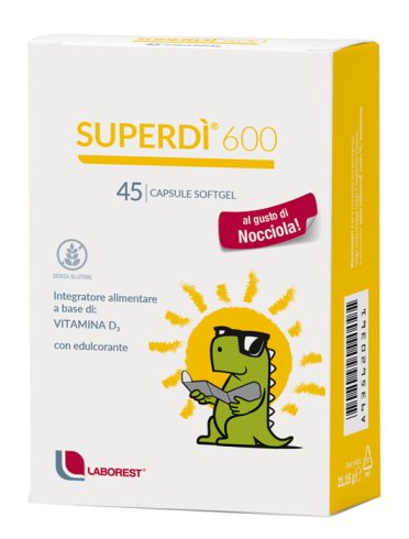 Superdì 600 - integratore di vitamina d3 per ossa - 45 capsule