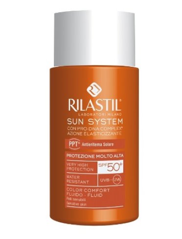 Rilastil sun system - crema solare viso colorata protezione molto alta spf 50+ - 50 ml