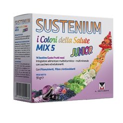 Sustenium I Colori della Salute Junior Mix 5 - Complesso Multivitaminico - 14 Bustine