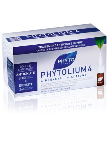 Phyto phytolium4 trattamento anticaduta capelli uomo 12 fiale 3,5 ml