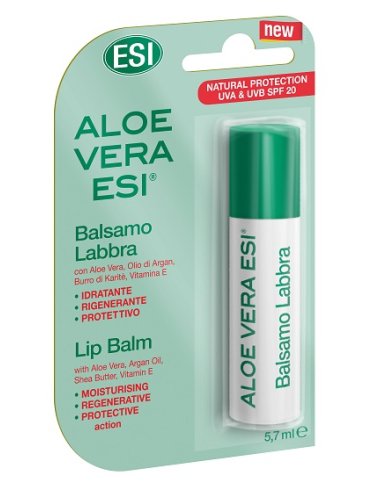 Esi aloe vera - stick balsamo labbra con protezione solare media spf 20