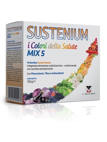 Sustenium i colori della salute adulti mix 5 - complesso multivitaminico - 14 bustine