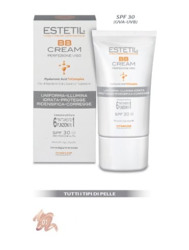 Estetil bb cream - crema viso colorata uniformante con protezione solare alta spf 30 - colore n.01 - 30 ml