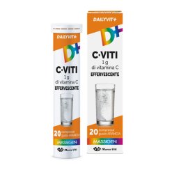 Massigen Dailyvit+ C-Viti - Integratore di Vitamina C per Difese Immunitarie - 20 Compresse Effervescenti