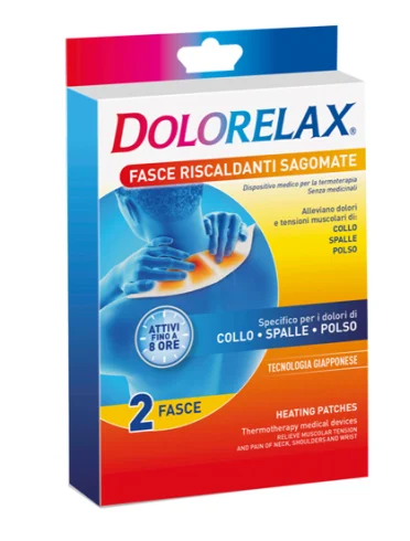 Dolorelax fasce riscaldanti sagomate per termoterapia 2 pezzi Dolorelax fasce riscaldanti sagomate per termoterapia 2 pezzi