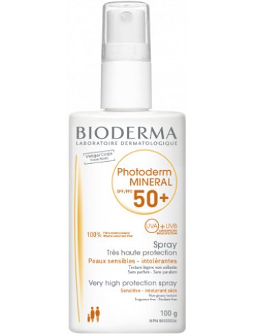 Bioderma photoderm mineral spf50+ spray 100 ml protezione pelle atopica o allergica