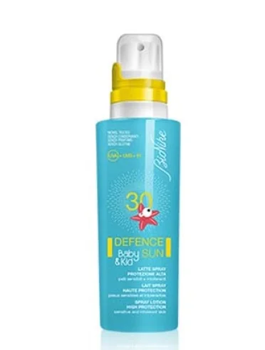 Bionike defence sun baby & kid - latte solare spray per bambini con protezione alta spf 30 - 125 ml