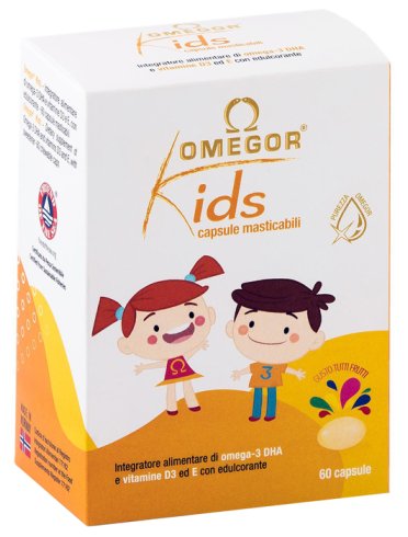 Omegor kids - integratore di omega 3 - 60 capsule masticabili