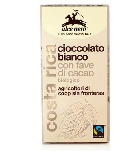 Tavoletta cioccolato bianco bio con fave fairtrade100 g