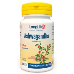 LongLife Ashwagandha 500 mg - Integratore per Stanchezza Fisica e Mentale - 60 Capsule