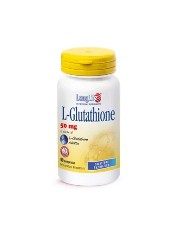 Longlife l-glutathione 50 mg - integratore per il benessere della pelle - 90 compresse Longlife l-glutathione 50 mg - integratore per il benessere della pelle - 90 compresse