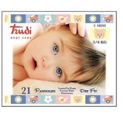 TRUDI BABY CARE PANNOLINI DRY FIT MINI 3/6 KG 21 PEZZI