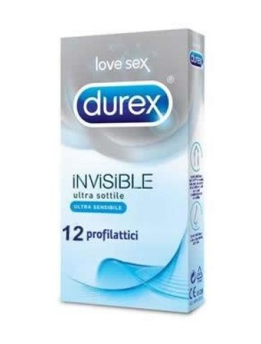 Durex invisibile ultra sottile e sensibile profilattici 12 pezzi