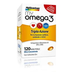 Multicentrum myOmega 3 - Integratore di Olio di Pesce per la Funzione Cardiaca - 120 Mini Perle