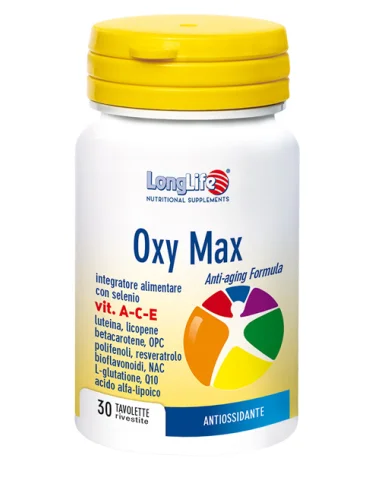 Longlife oxy max - integratore antiossidante - 30 tavolette Longlife oxy max - integratore antiossidante - 30 tavolette
