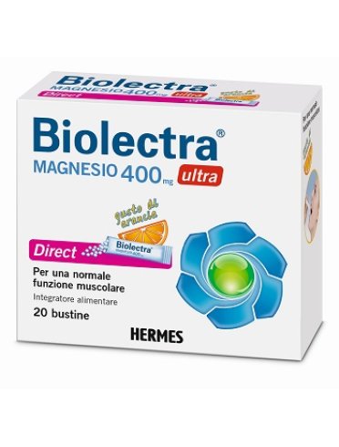 Biolectra ultra direct 400 mg arancia 20 buste