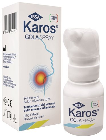 Karos 0.3% - spray orale per il trattamento infiammatorio del cavo orale - 20 ml