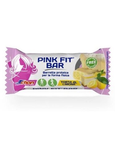 Proaction pink fit barretta proteica per la forma fisica alla torta al limone 30 g