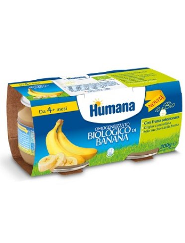 Humana omogeneizzato banana biologico 2 vasetti 100 g