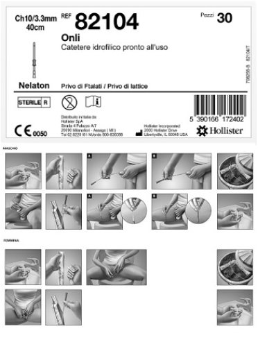 Onli catet idrof 40cm ch10 30p