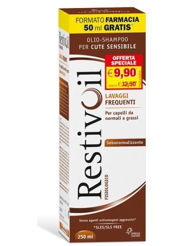 Restivoil olio-shampoo fisiologico per cute sensibile 250 ml