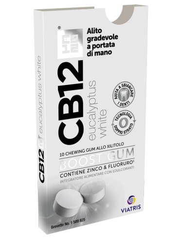 Cb12 boost eucalyptus white - gomme masticabili allo xilitolo - 10 gomme