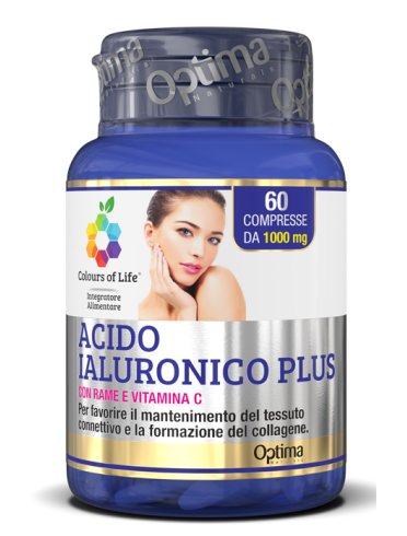 Colours of life acido ialuronico plus - integratore per il benessere della pelle - 60 compresse