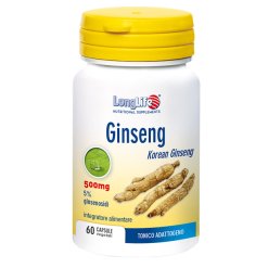 LongLife Ginseng 500 mg - Integratore per Stanchezza Fisica e Mentale - 60 Capsule