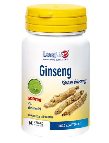 Longlife ginseng 500 mg - integratore per stanchezza fisica e mentale - 60 capsule Longlife ginseng 500 mg - integratore per stanchezza fisica e mentale - 60 capsule