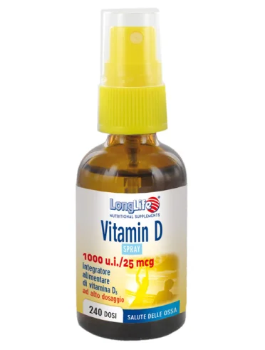 Longlife vitamin d3 1000 u.i. - integratore spray per il benessere delle ossa - 30 ml Longlife vitamin d3 1000 u.i. - integratore spray per il benessere delle ossa - 30 ml