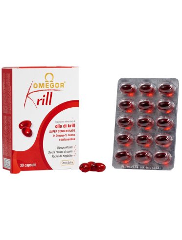 Omegor krill - integratore di omega 3 per la funzionalità cardiovascolare - 30 capsule molli