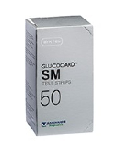 Test strips per misurazione glicemia glucocard sm 50 pezzi