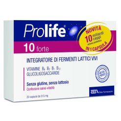 Prolife 10 Forte - Integratore di Fermenti Lattici e Vitamina B - 20 Capsule