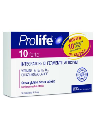 Prolife 10 forte - integratore di fermenti lattici e vitamina b - 20 capsule