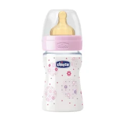 CHICCO BIBERON WELL BEING IN POLIPROPILENE GIRL DA 150 ML NORMAL LATTICE ITA