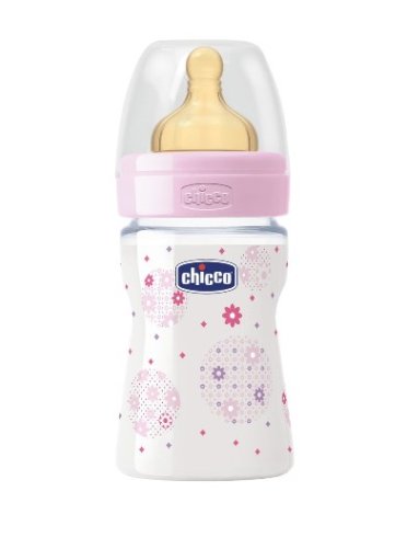 Chicco biberon well being in polipropilene girl da 150 ml normal lattice ita