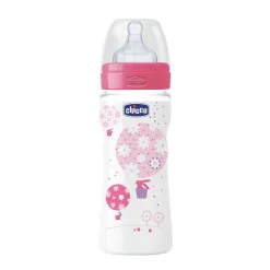 CHICCO BIBERON WELL BEING IN POLIPROPILENE GIRL DA 330 ML FAST SILICONE ITA