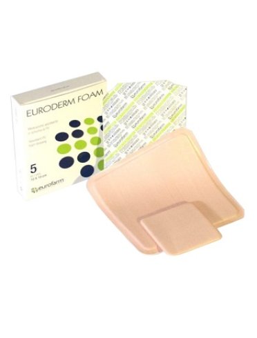 Medicazione in poliuretano euroderm foam misura 10x10cm 5 pezzi