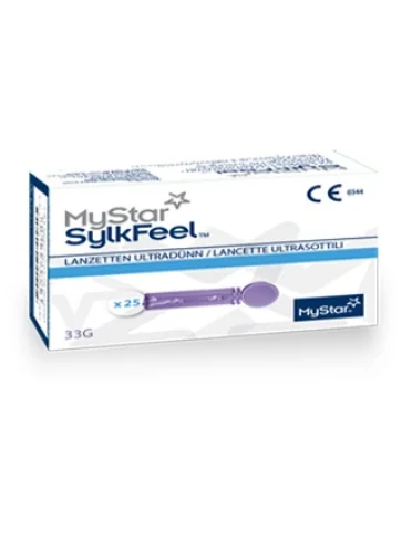 Lancette pungidito mystar sylkfeel lancets 50 pezzi 33 gauge Lancette pungidito mystar sylkfeel lancets 50 pezzi 33 gauge