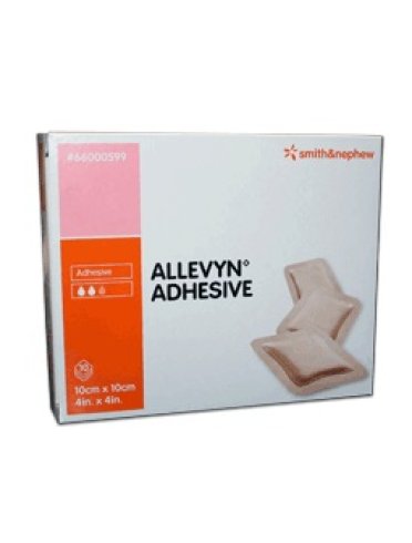 Medicazione allevyn adhesive 10 cm x 10 cm 10 pezzi