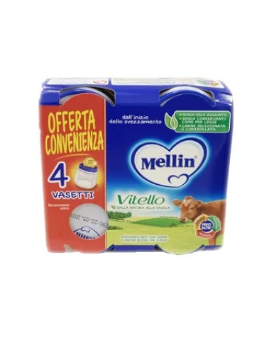 Mellin omogeneizzato vitello 4 pezzi x 80 g Mellin omogeneizzato vitello 4 pezzi x 80 g