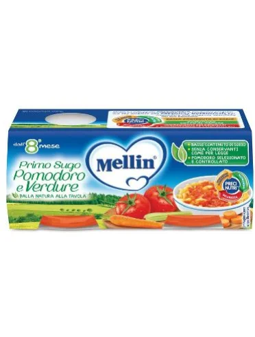 Mellin primo sugo pomodoro e verdure 2x80g Mellin primo sugo pomodoro e verdure 2x80g