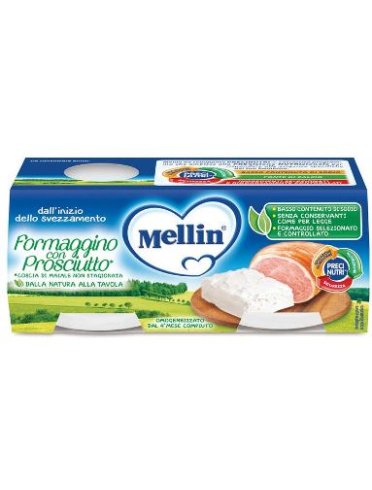 Mellin baby formaggino con prosciutto 2 x 80 g