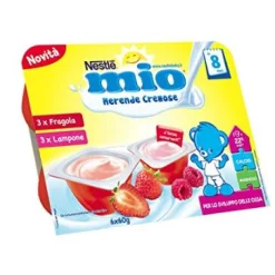 MIO MERENDA CREMOSA FRAGOLA + LAMPONE 6 X 60 G