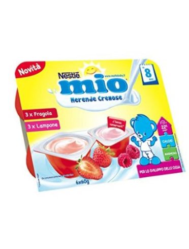 Mio merenda cremosa fragola + lampone 6 x 60 g