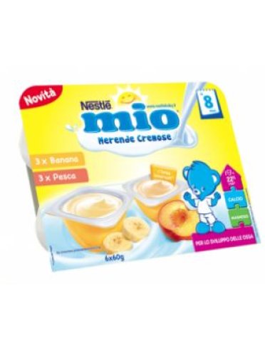 Mio merenda cremosa banana + pesca 6 x 60 g