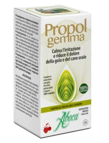 Aboca propolgemma - trattamento della gola irritata per bambini - 45 compresse Aboca propolgemma - trattamento della gola irritata per bambini - 45 compresse