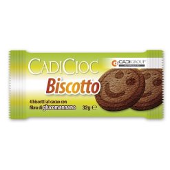 Cadicioc - Biscotti al Cacao con Fibra di Glucomannano - 4 Pezzi